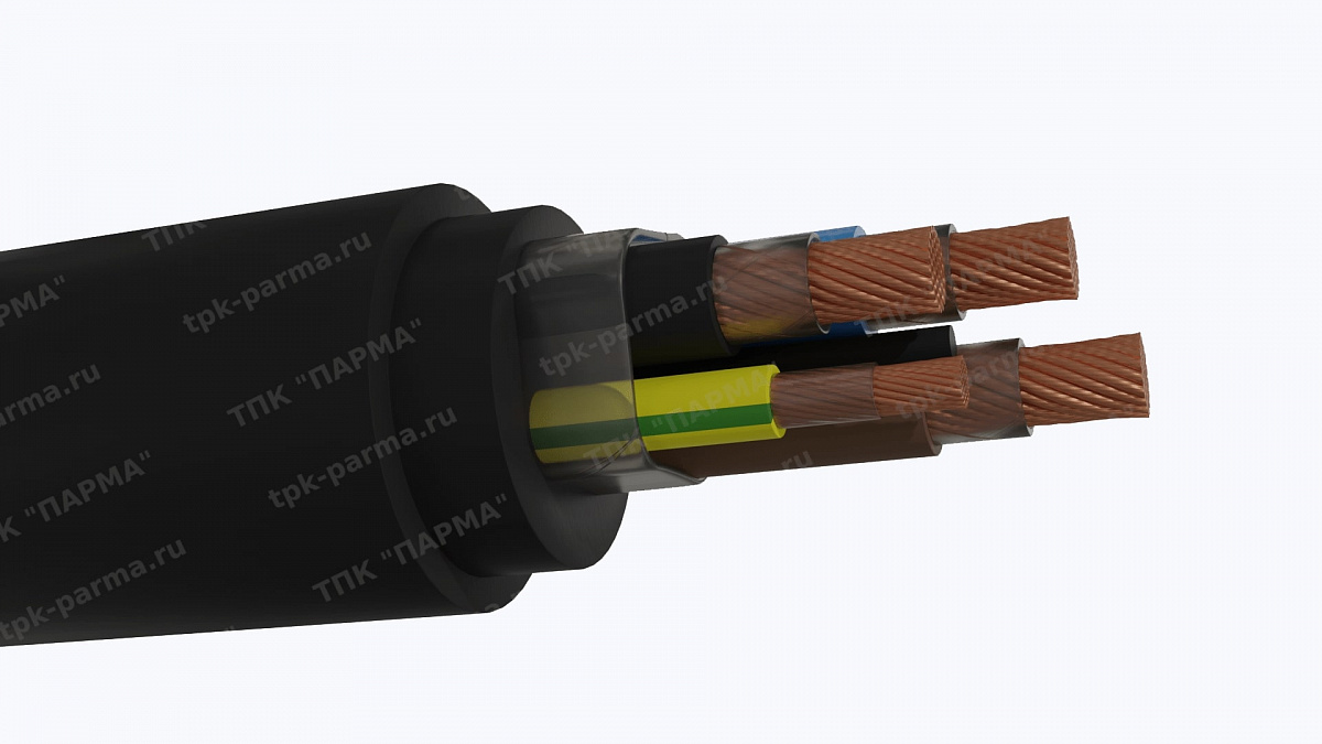 Фотография провода Кабель КПГС 3х4,0+1х2,5+1х2,5