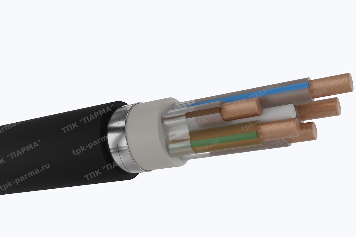 Фотография провода Кабель ПвБбШп(г) 5х6 - 1кВ