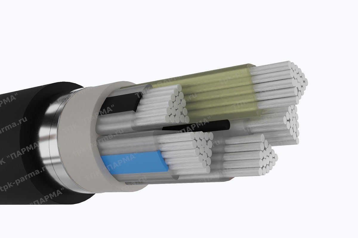 Фотография провода Кабель АПвБбШп(г) 5х95 - 1кВ